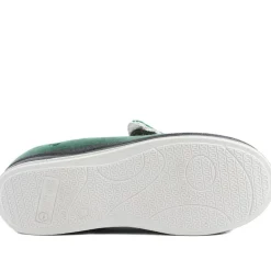 Wide Fit Warm Antibacterial Slippers - Green