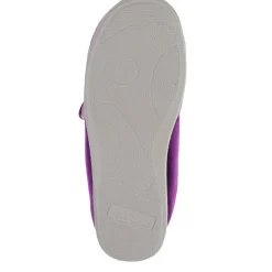 Wide Fit Warm Antibacterial Slippers - Purple