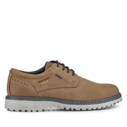 Wide-Fit Water-Resistant Leather Shoes - Beige