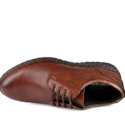 Wide-Fit Water-Resistant Leather Shoes - Cognac