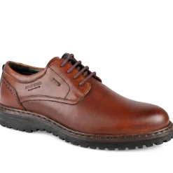 Wide-Fit Water-Resistant Leather Shoes - Cognac