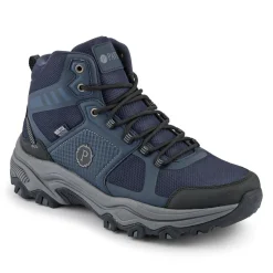 Wide Fit Water-Resistant Walking Boots - Navy