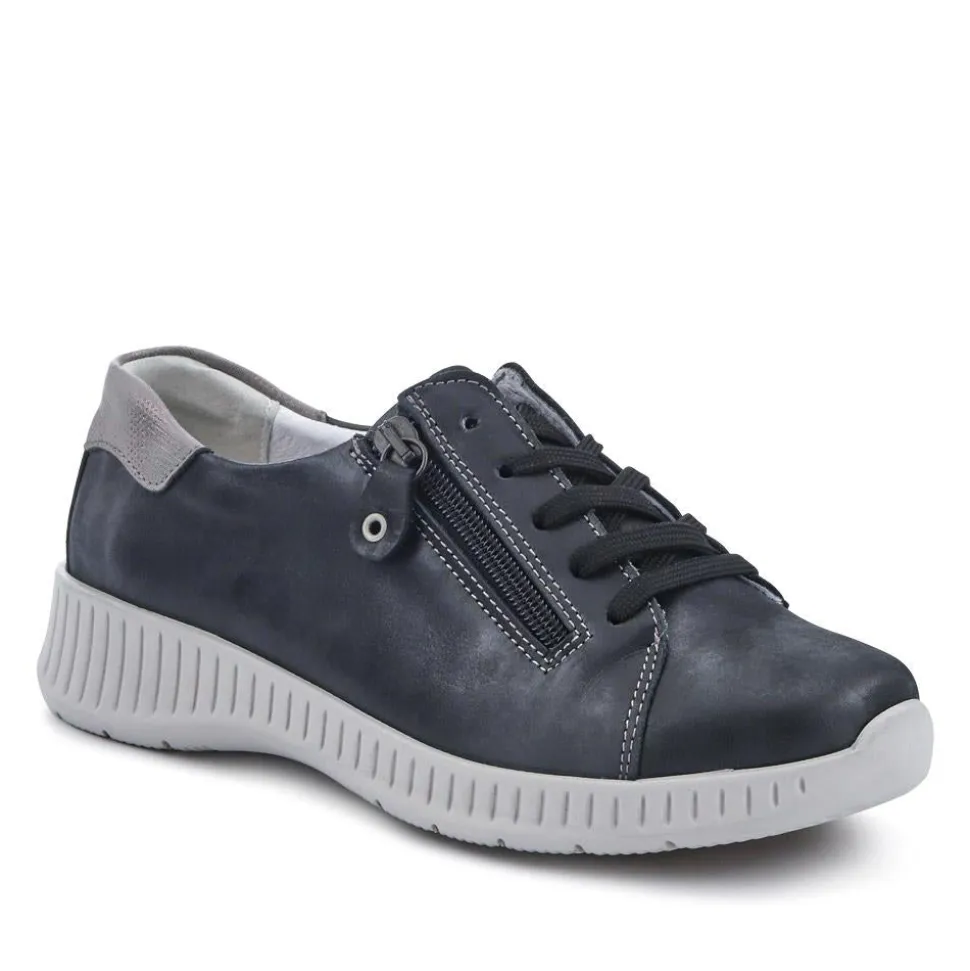 Wide-Fit Zip-Fastening Trainers - Black