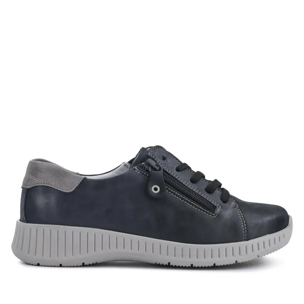 Wide-Fit Zip-Fastening Trainers - Black