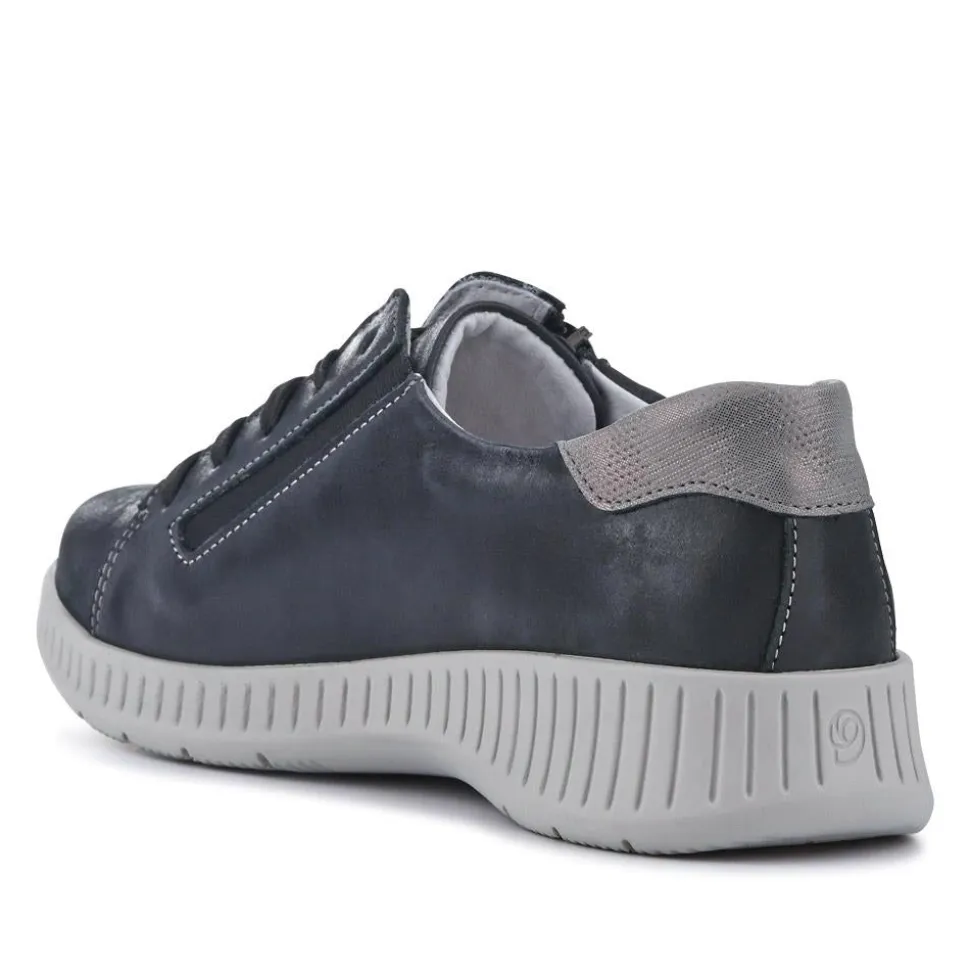 Wide-Fit Zip-Fastening Trainers - Black