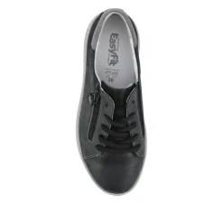 Wide-Fit Zip-Fastening Trainers - Black