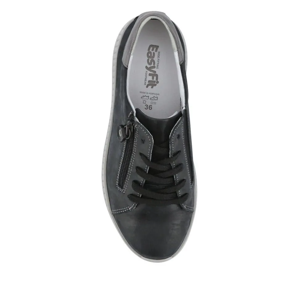 Wide-Fit Zip-Fastening Trainers - Black