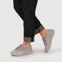 Wide-Fit Zip-Fastening Trainers - Grey