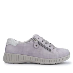 Wide-Fit Zip-Fastening Trainers - Grey