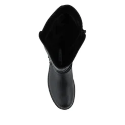 Wide Fit Zip Fasten Slouch Boots - Black