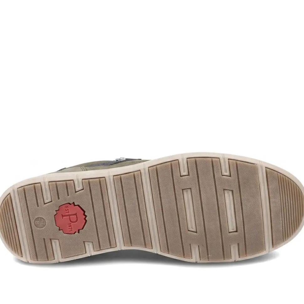 Wide Fit Zip & Lace Casual Trainers - Khaki