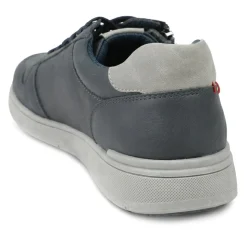 Wide Fit Zip & Lace Casual Trainers - Navy