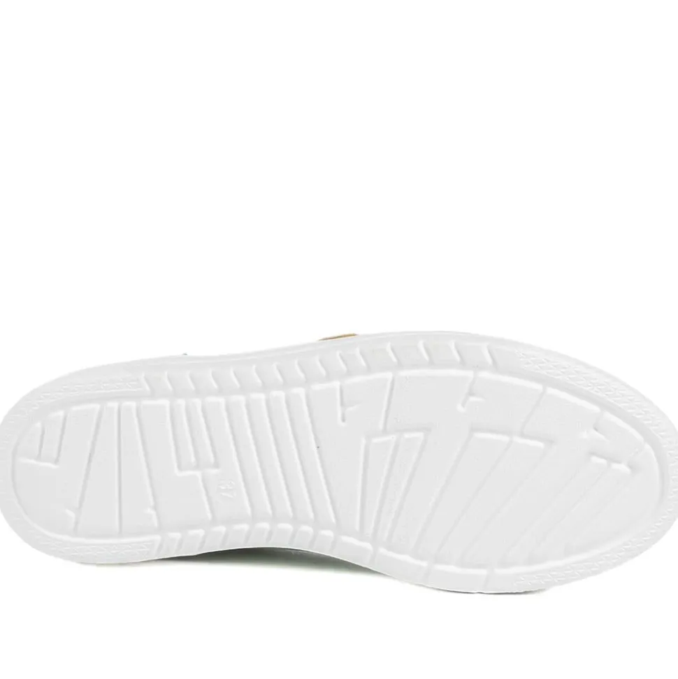 Wide Fit Zip & Lace Platform Trainers - Green