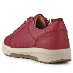 Wide Fit Zip & Lace Trainers - Red