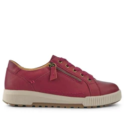 Wide Fit Zip & Lace Trainers - Red