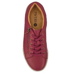 Wide Fit Zip & Lace Trainers - Red