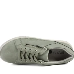Wide Fit Zip & Lace Trainers - Sage