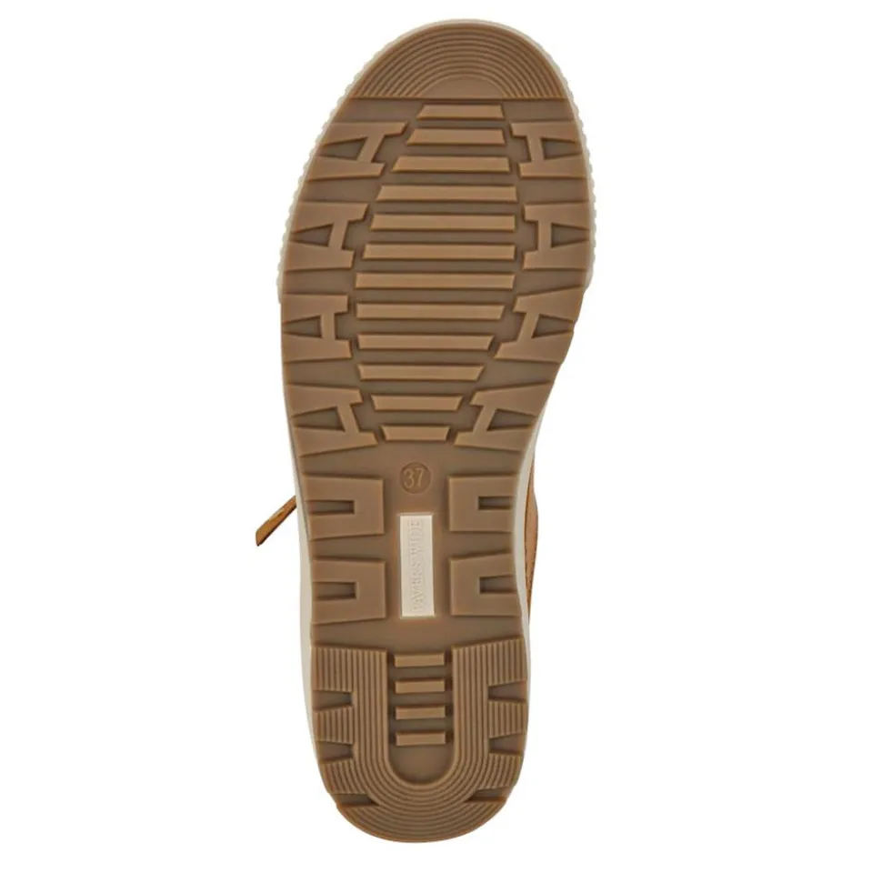 Wide Fit Zip & Lace Trainers - Tan
