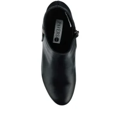 Wide Fit Zip Up Ankle Boots - Black