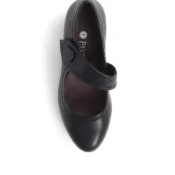 Wide Strap Mary Janes - Black