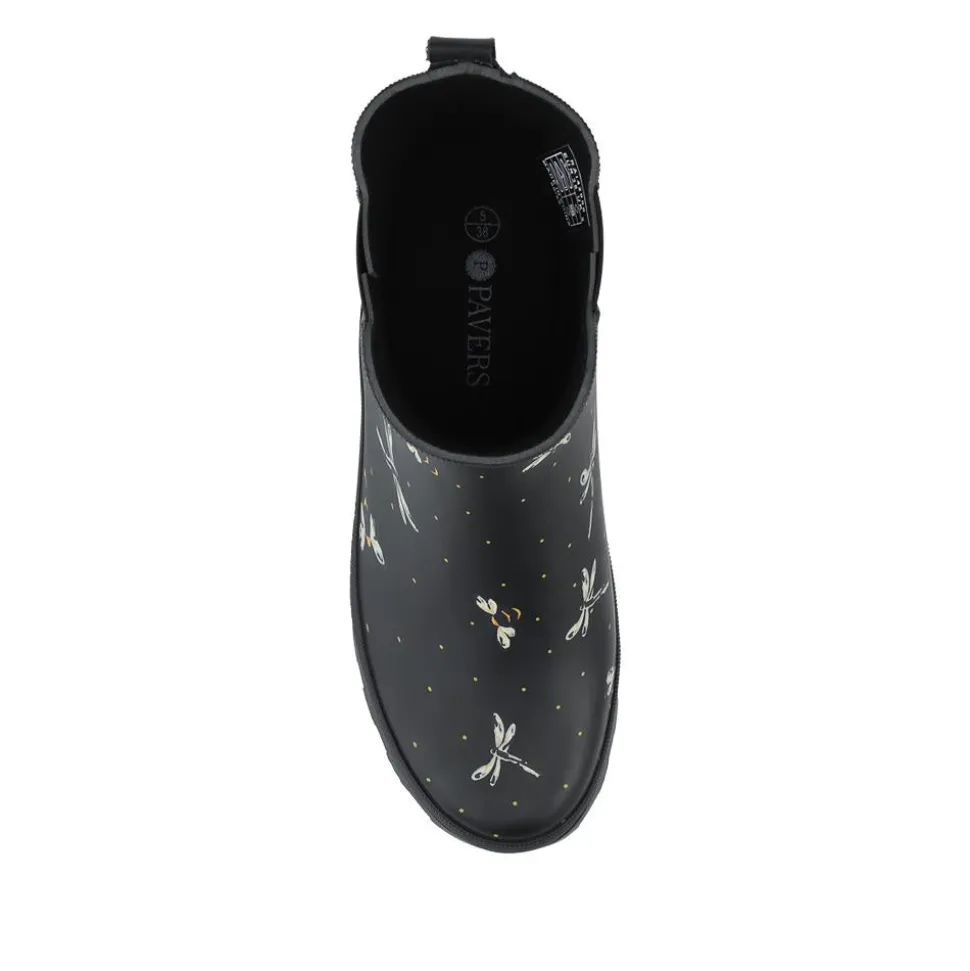 Women’s Comfort Fit Welly Boots - Black Multi