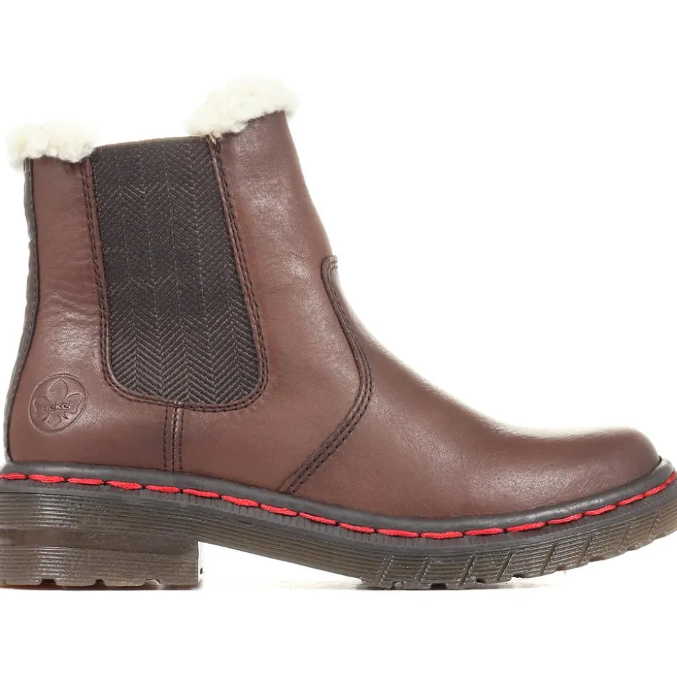 Wool Lined Chelsea Boots - Brown
