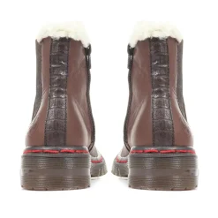 Wool Lined Chelsea Boots - Brown