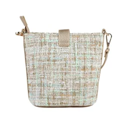 Woven Cross-Body Bag - Beige Multi