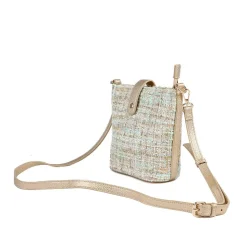 Woven Cross-Body Bag - Beige Multi