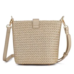 Woven Cross-Body Bag - Gold