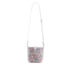Woven Cross-Body Bag - White Floral