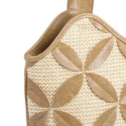 Woven Daily Shoulder Bag - Beige Multi
