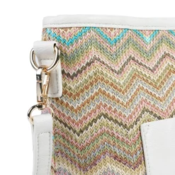 Woven Shoulder Bag - Beige Multi