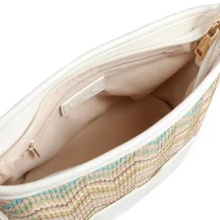 Woven Shoulder Bag - Beige Multi