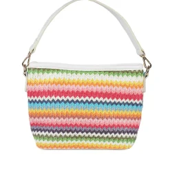 Woven Shoulder Bag - Pink Multi
