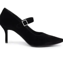 Yumi Heeled Court Shoes - Black