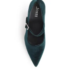 Yumi Heeled Court Shoes - Green