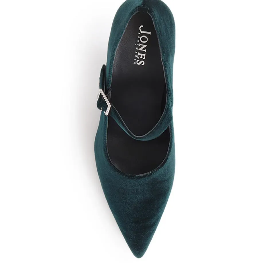 Yumi Heeled Court Shoes - Green