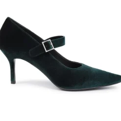 Yumi Heeled Court Shoes - Green