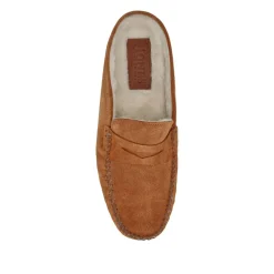 Zap Leather Mule Slippers - Chestnut