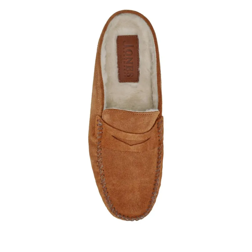Zap Leather Mule Slippers - Chestnut