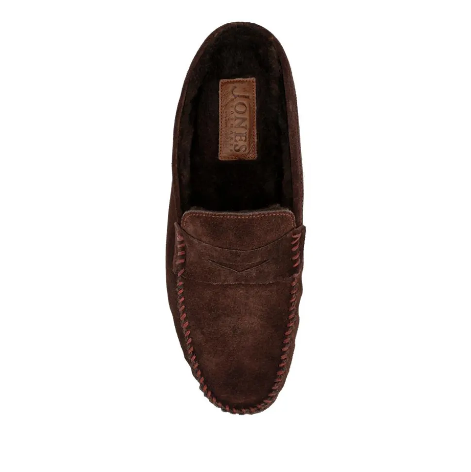 Zap Leather Mule Slippers - Dark Brown Suede