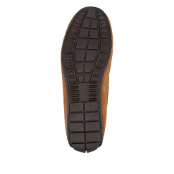 Zeke Leather Full Slippers - Chestnut