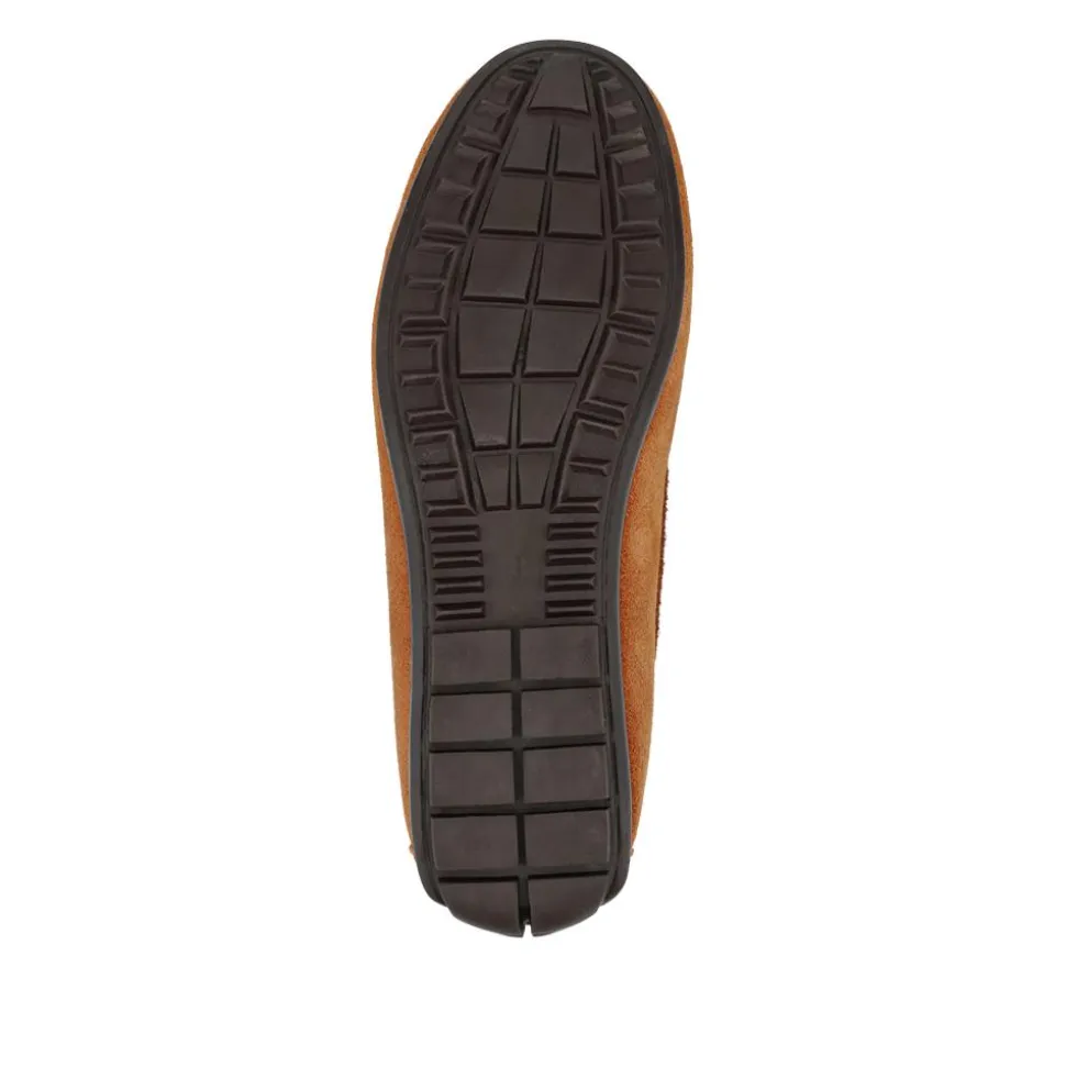 Zeke Leather Full Slippers - Chestnut