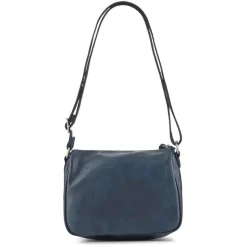 Zip-Close Cross-Body Bag - Navy