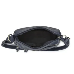 Zip-Close Cross-Body Bag - Navy