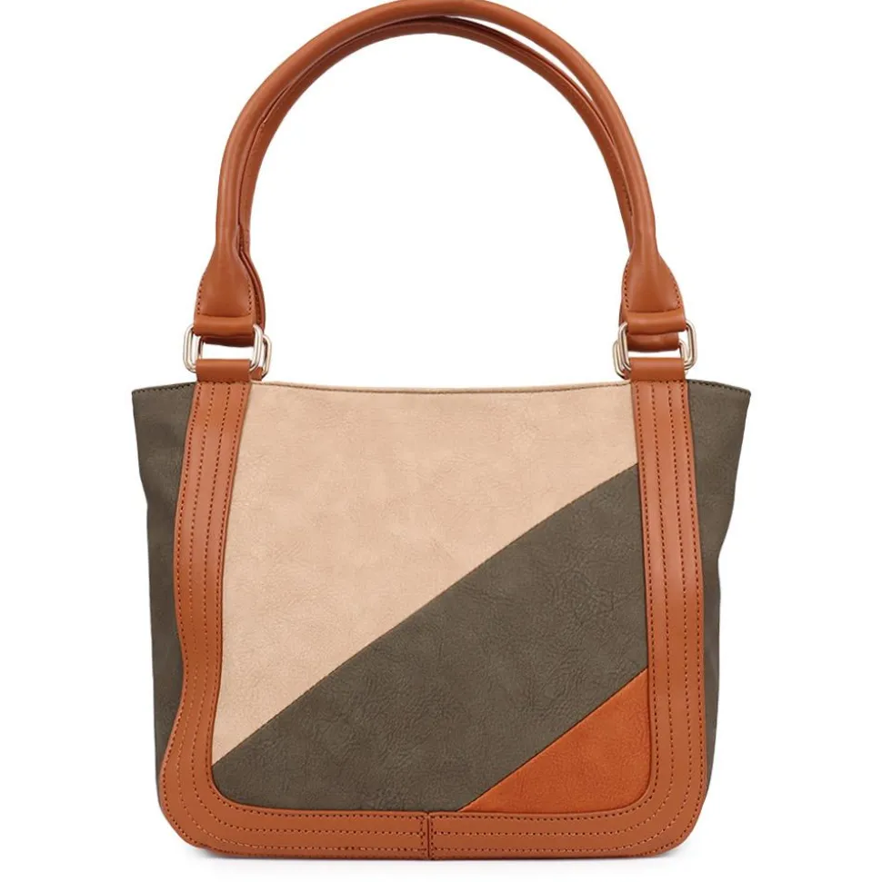 Zip-Close Shoulder Bag - Multi