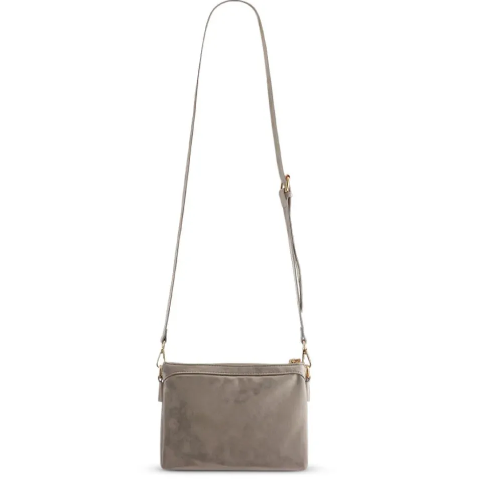 Zip-Close Shoulder Bag - Soft Gold
