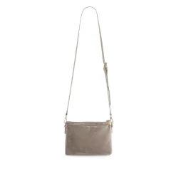 Zip-Close Shoulder Bag - Soft Gold