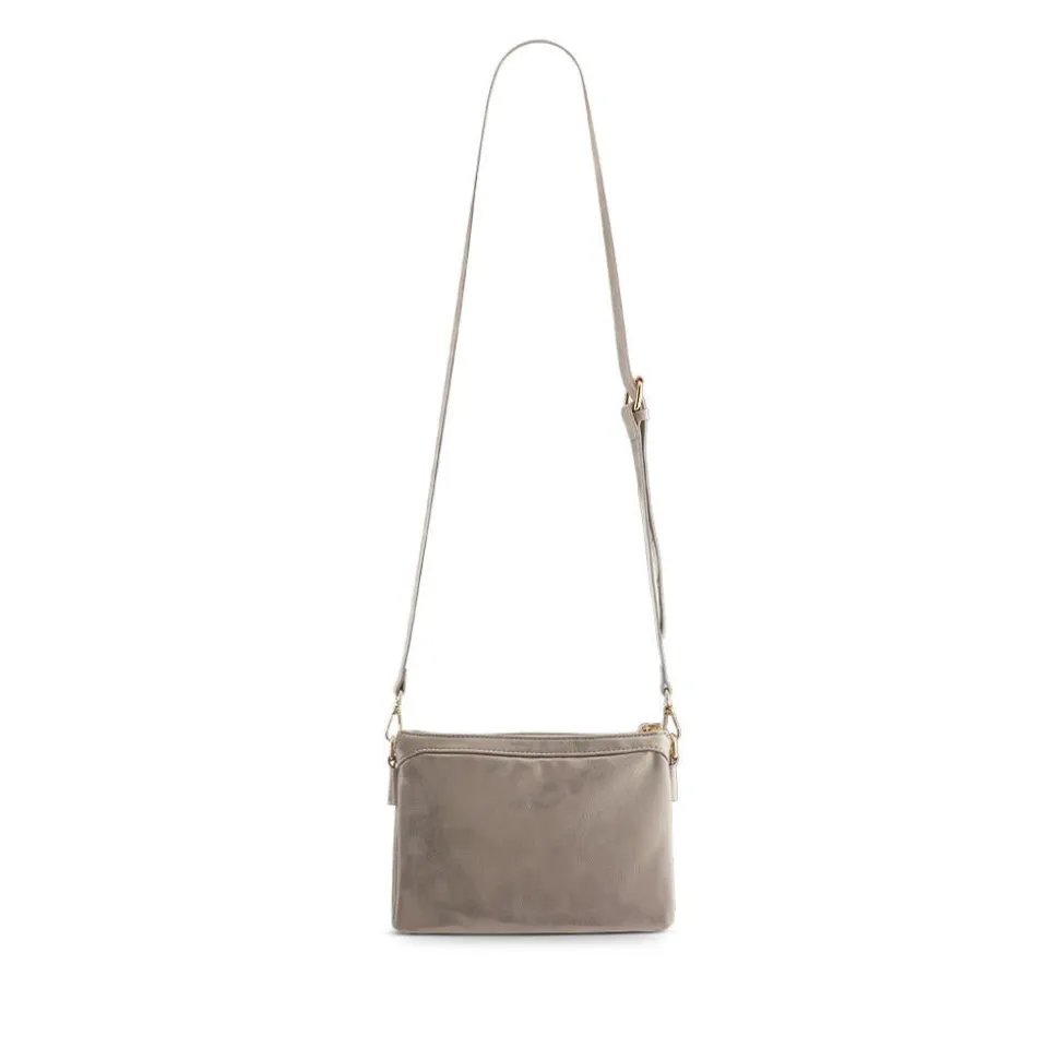 Zip-Close Shoulder Bag - Soft Gold